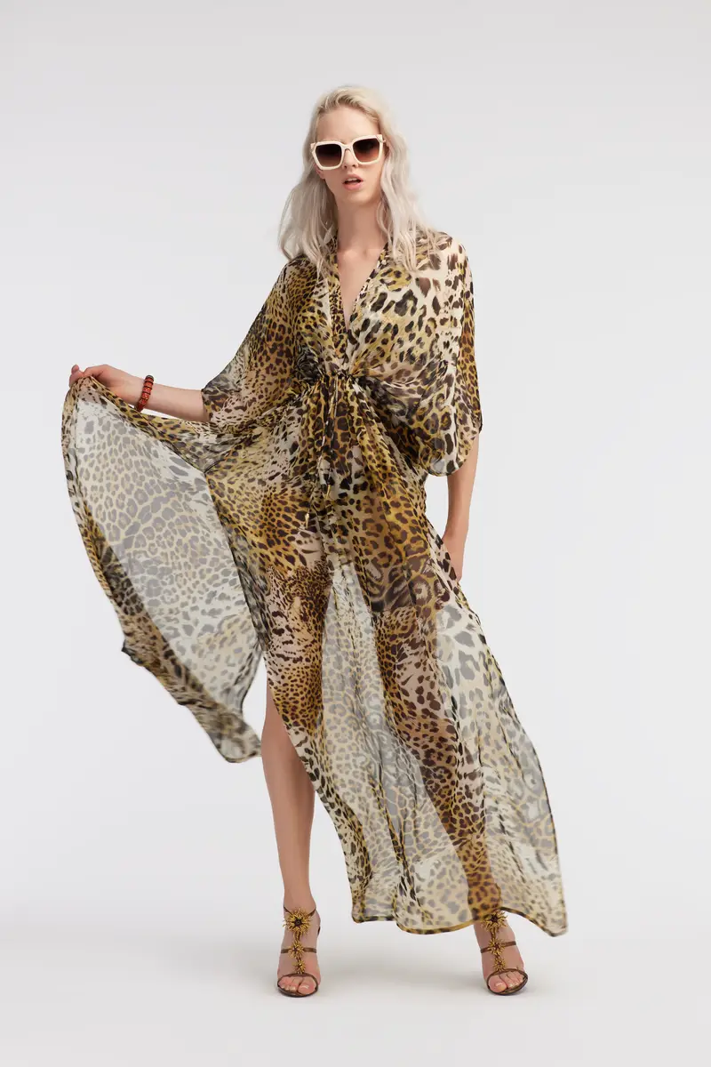 Roberto Cavalli Long kaftan with Jaguar Skin print | Thumbnail 4 Roberto Cavalli Long kaftan with Jaguar Skin print | Thumbnail 4