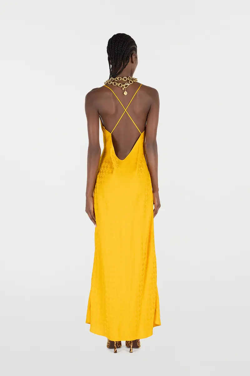 Roberto Cavalli Long Dress With Mirror Snake Monogram | Thumbnail 3 Roberto Cavalli Long Dress With Mirror Snake Monogram | Thumbnail 3