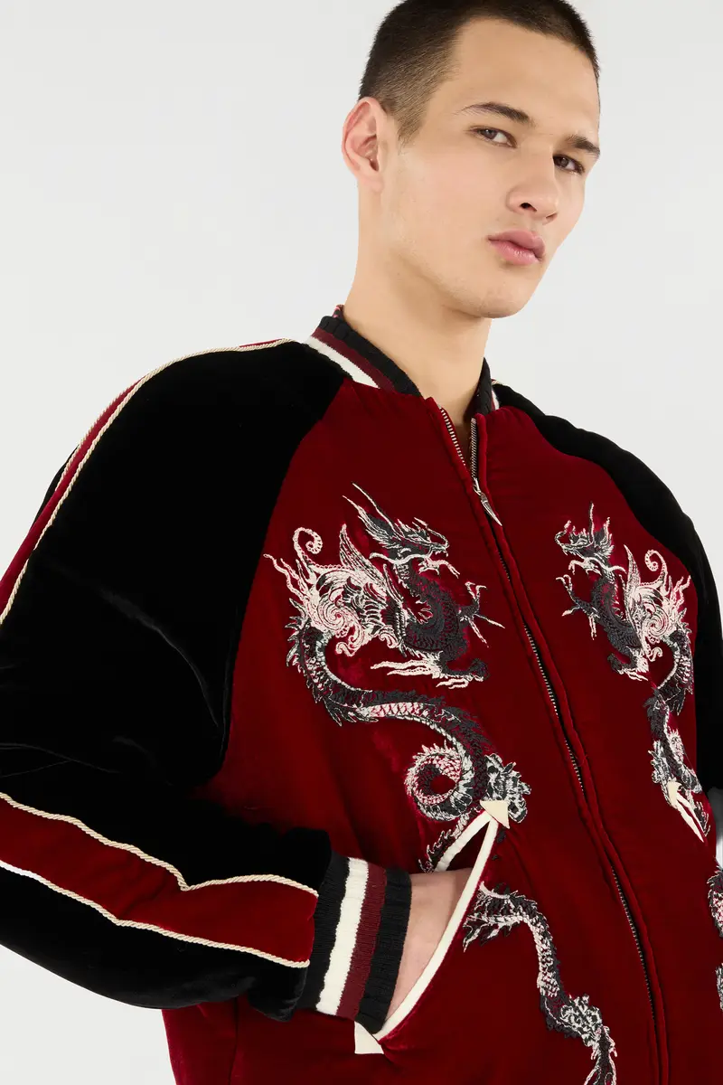 Roberto Cavalli Bomber Jacket With Dragons | Thumbnail 4 Roberto Cavalli Bomber Jacket With Dragons | Thumbnail 4