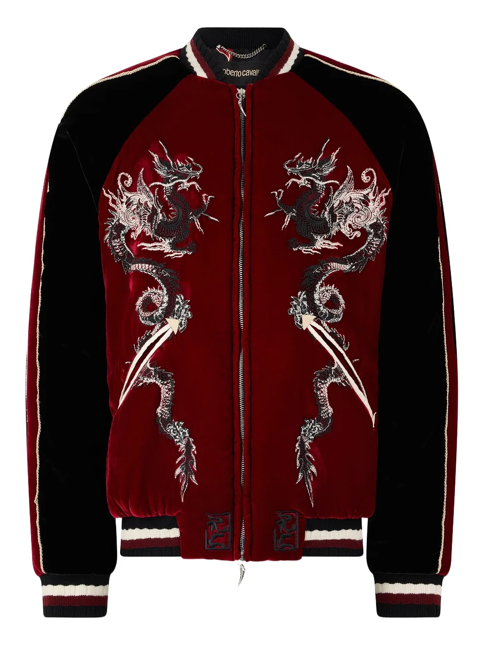 Roberto Cavalli Bomber Jacket With Dragons