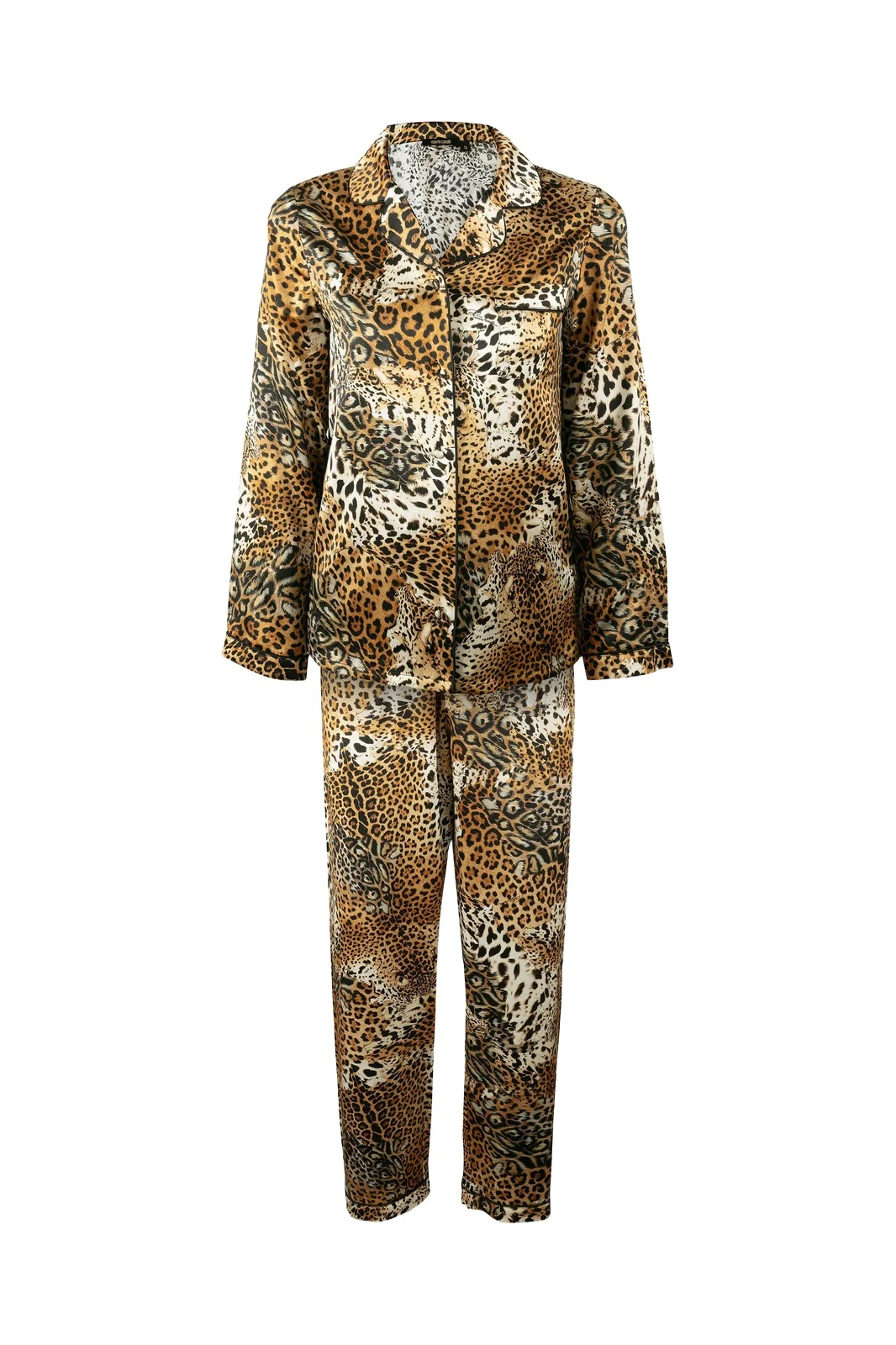 Women’s Silk Pajamas with Jaguar Skin Print