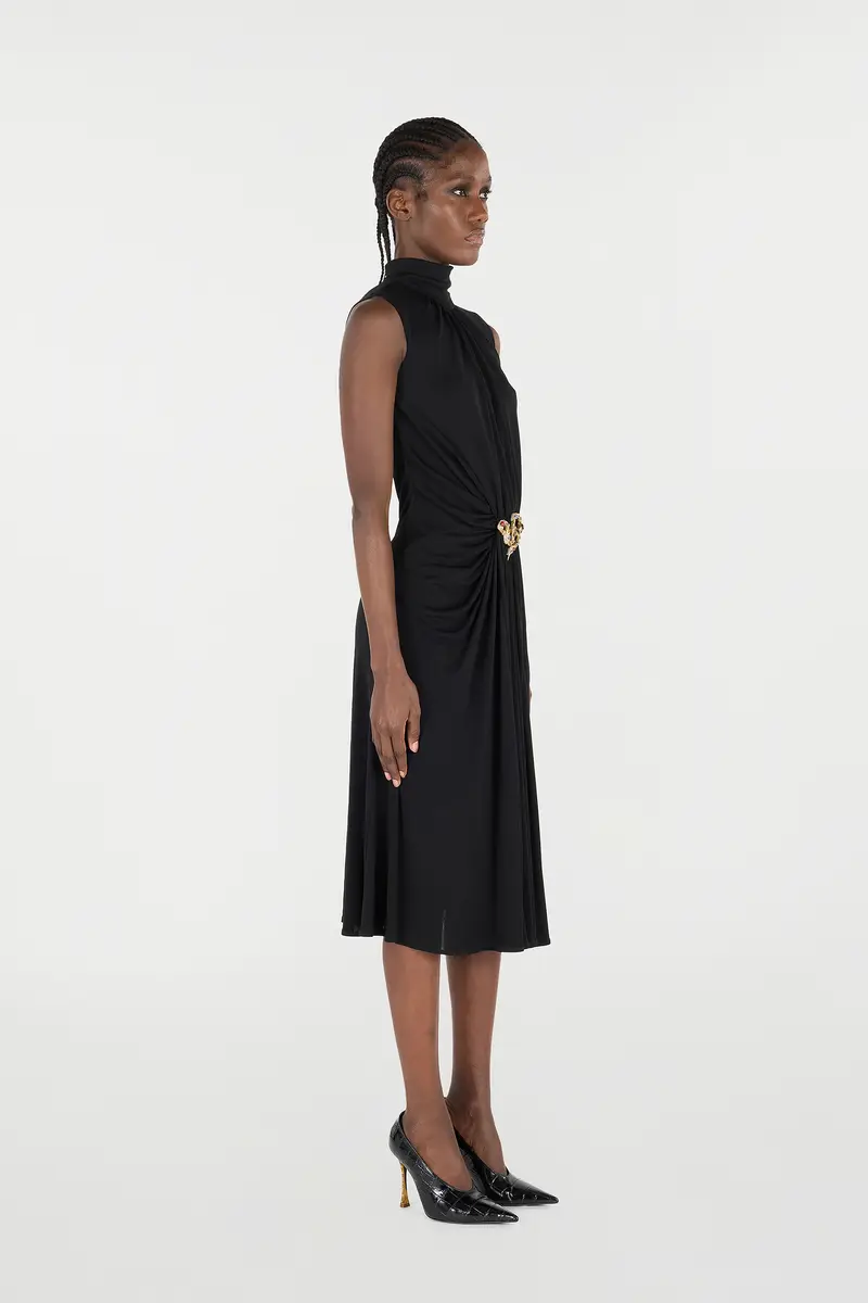 Roberto Cavalli Draped Midi Dress | Thumbnail 2