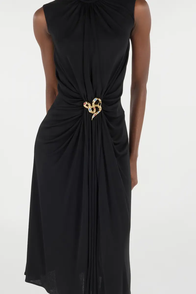 Roberto Cavalli Draped Midi Dress | Thumbnail 5
