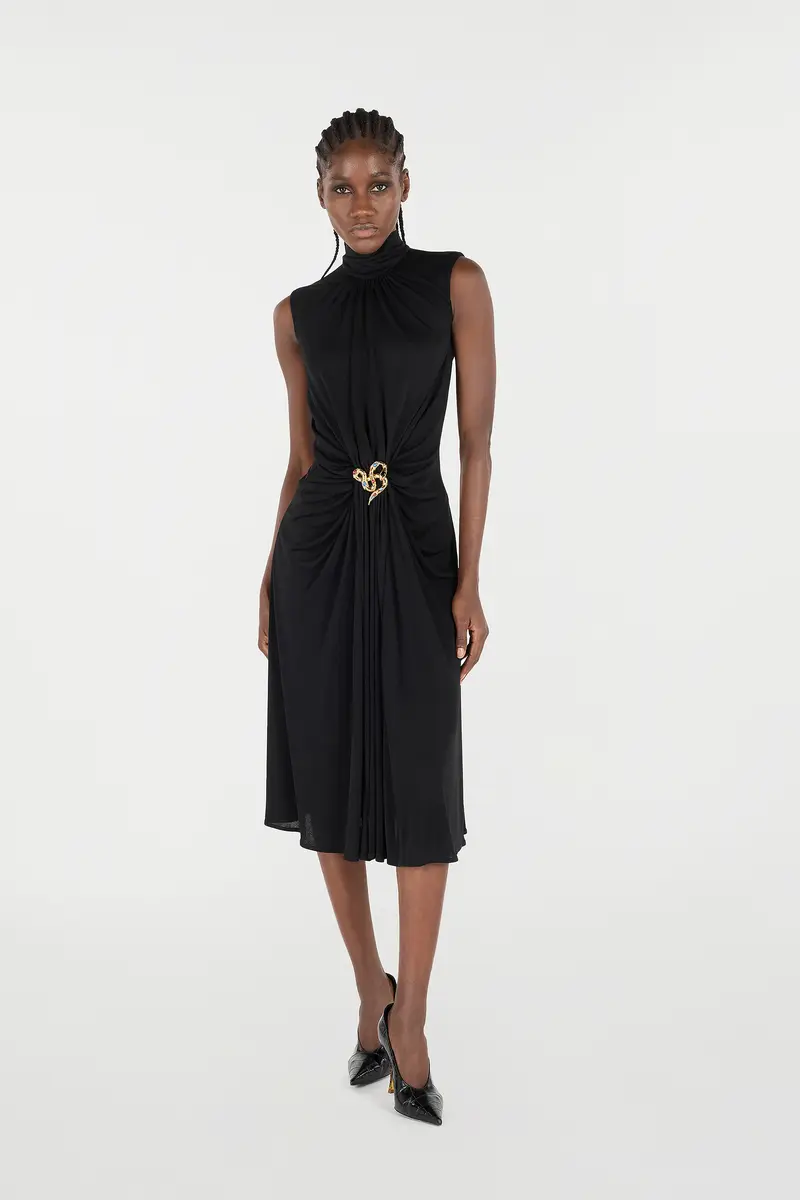 Roberto Cavalli Draped Midi Dress | Thumbnail 6