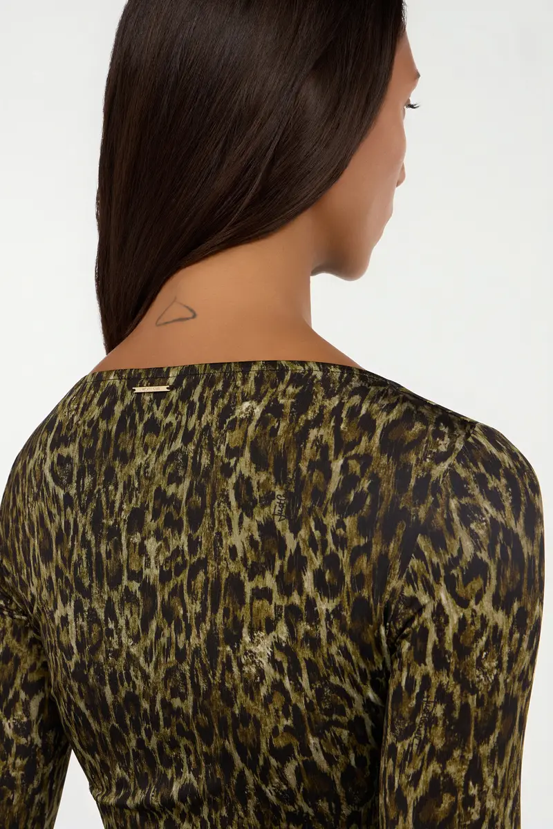 Roberto Cavalli Leopard Skin Print Top with Cut-Out | Thumbnail 6