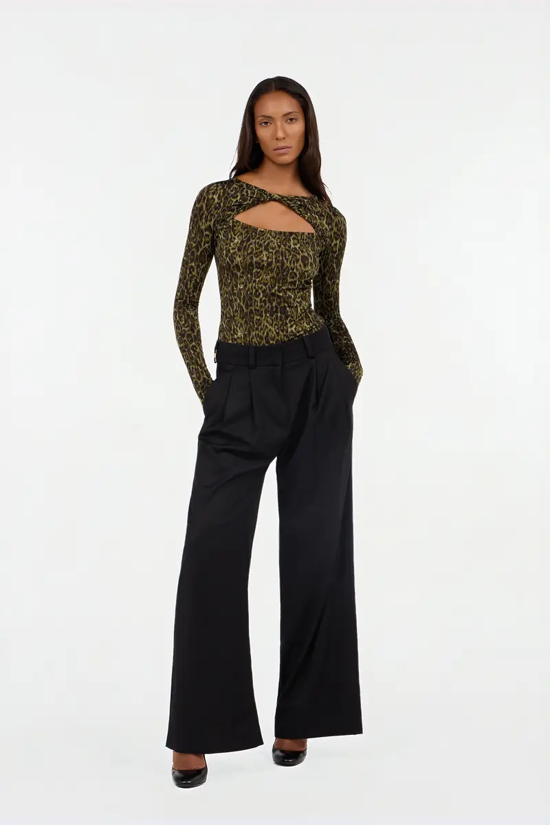Roberto Cavalli Leopard Skin Print Top with Cut-Out | Thumbnail 7