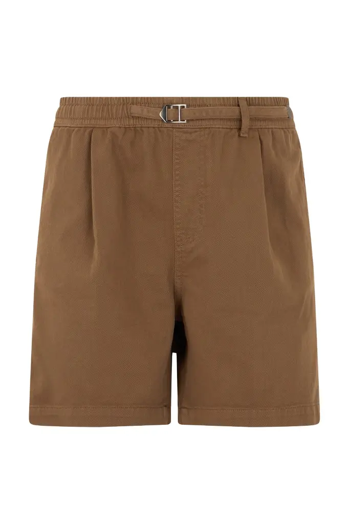 Roberto Cavalli Brown Belted Cotton Shorts | Image 1 Roberto Cavalli Brown Belted Cotton Shorts | Image 1
