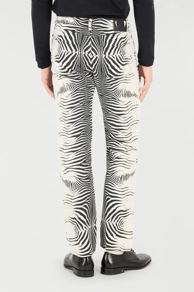 Roberto Cavalli Pants With White Tigress Print | Thumbnail 3