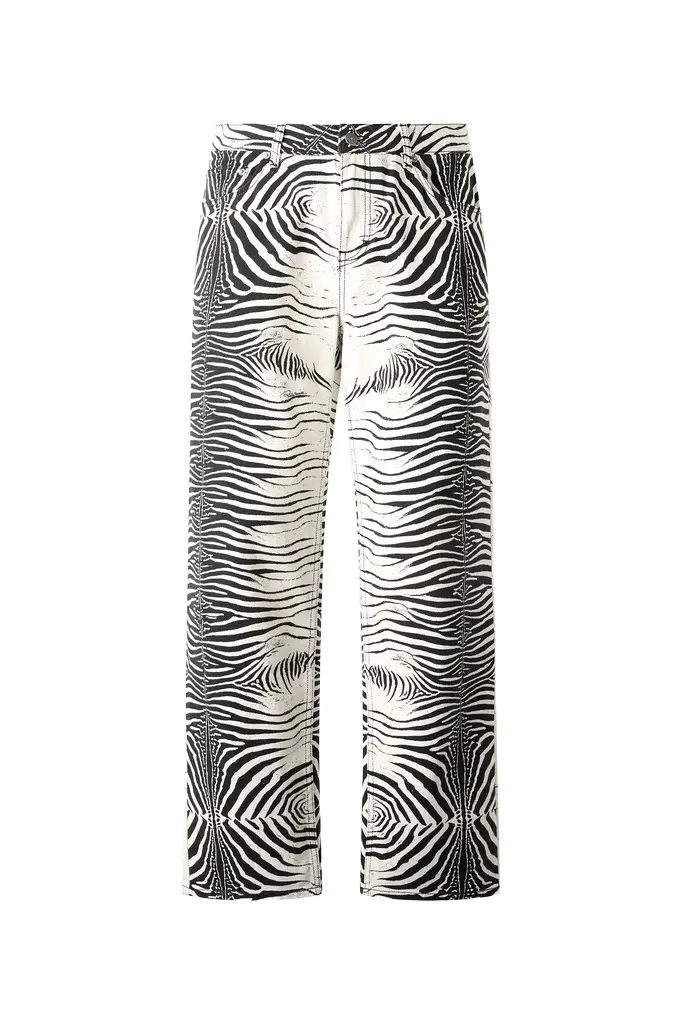 Pants With White Tigress Print Pants With White Tigress Print