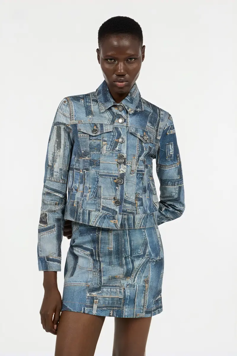 Roberto Cavalli Patchwork Capsule Collection Denim Jacket | Thumbnail 2 Roberto Cavalli Patchwork Capsule Collection Denim Jacket | Thumbnail 2
