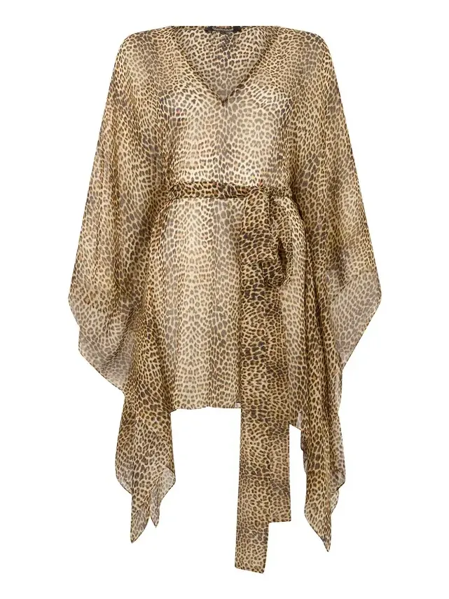 Baby Jaguar Print Silk Kaftan Baby Jaguar Print Silk Kaftan