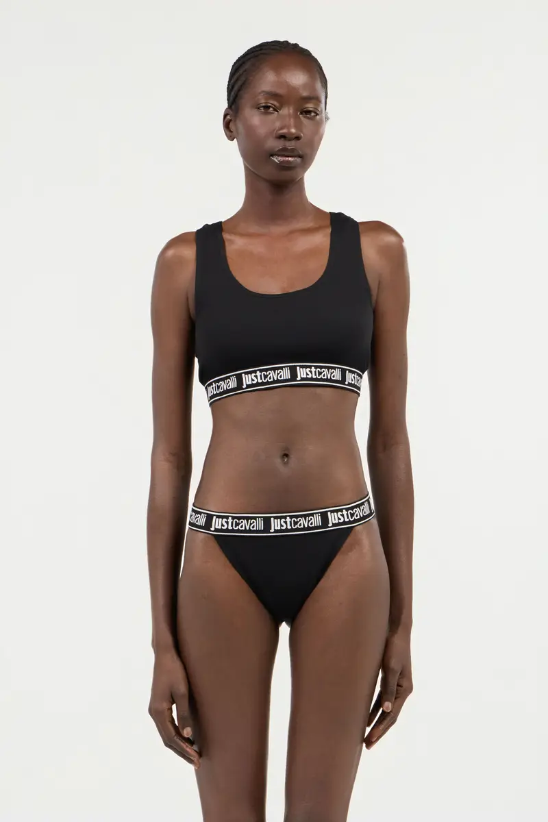 Roberto Cavalli Black Bra With Logo Band | Thumbnail 2 Roberto Cavalli Black Bra With Logo Band | Thumbnail 2