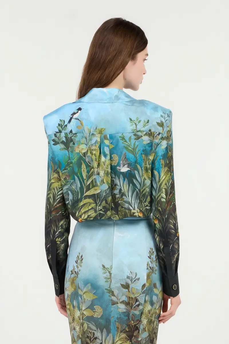 Roberto Cavalli Eden Print Silk Shirt | Thumbnail 3 Roberto Cavalli Eden Print Silk Shirt | Thumbnail 3