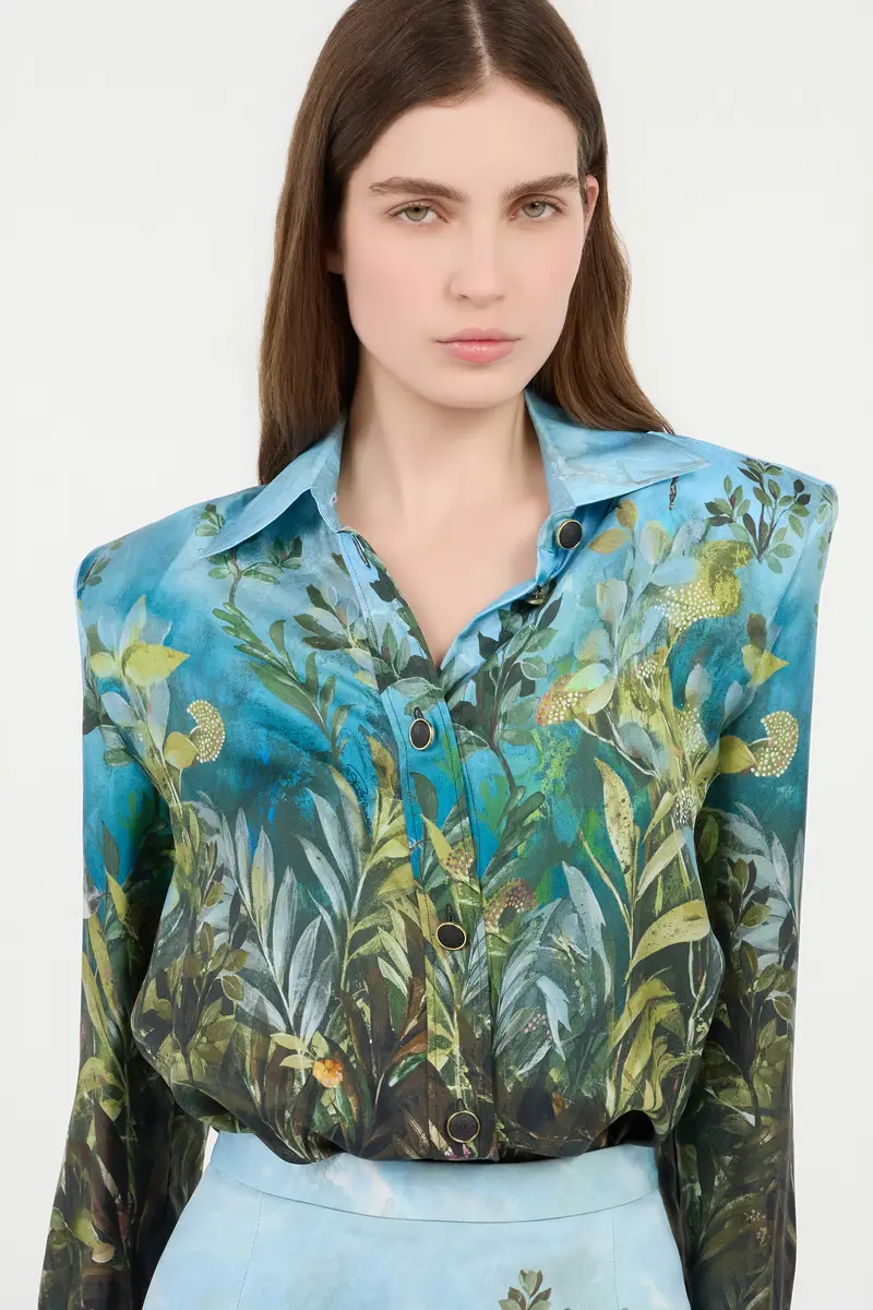 Roberto Cavalli Eden Print Silk Shirt | Thumbnail 5 Roberto Cavalli Eden Print Silk Shirt | Thumbnail 5