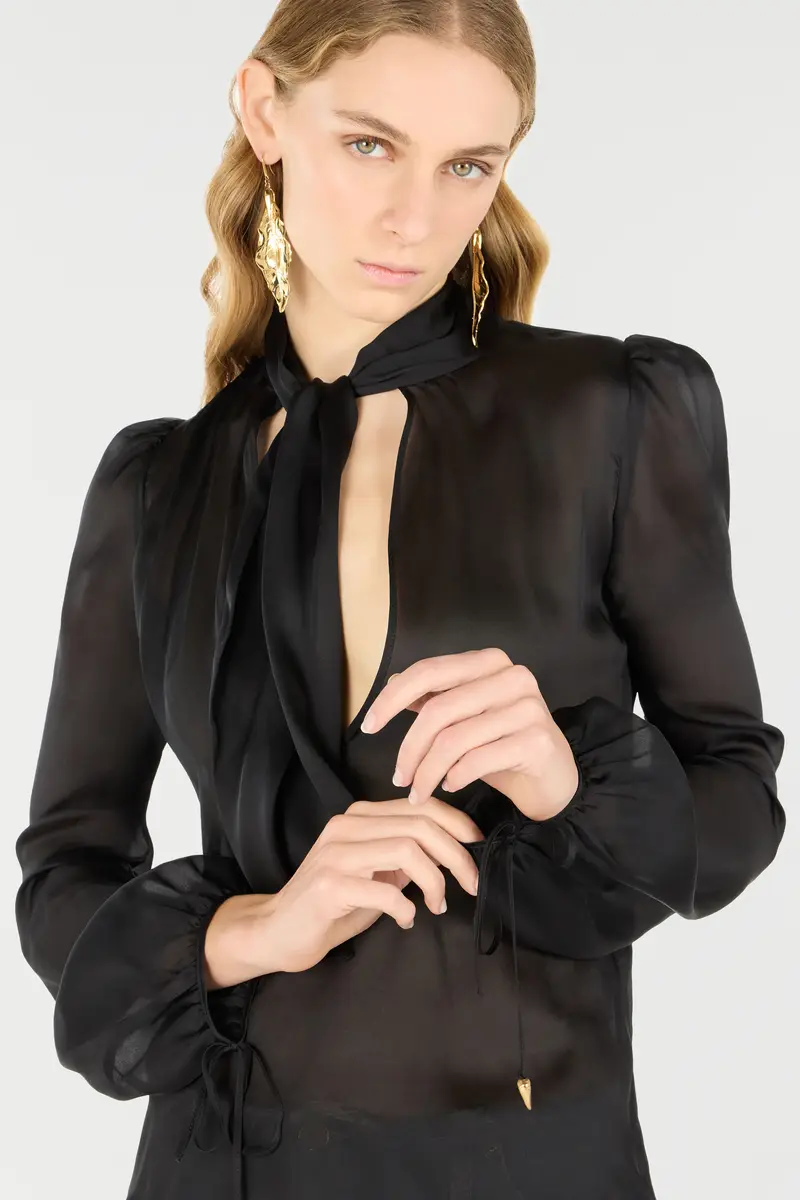 Roberto Cavalli Shirt With Bow And Cutout | Thumbnail 4 Roberto Cavalli Shirt With Bow And Cutout | Thumbnail 4