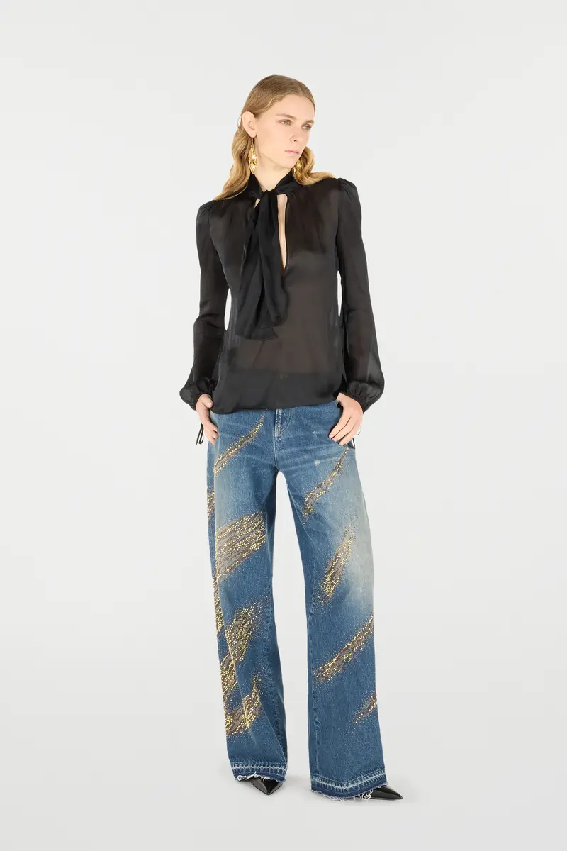 Roberto Cavalli Shirt With Bow And Cutout | Thumbnail 6 Roberto Cavalli Shirt With Bow And Cutout | Thumbnail 6