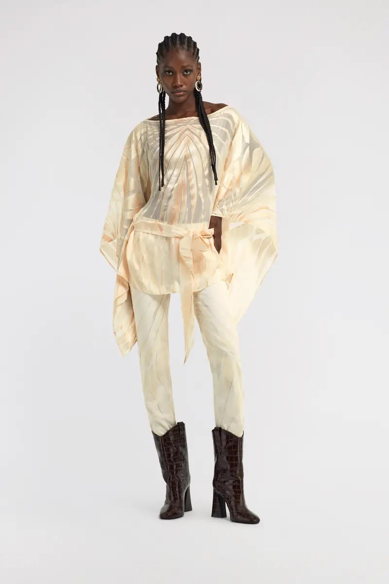 Roberto Cavalli Ray Of Gold Print Skinny Cotton Trousers | Thumbnail 5