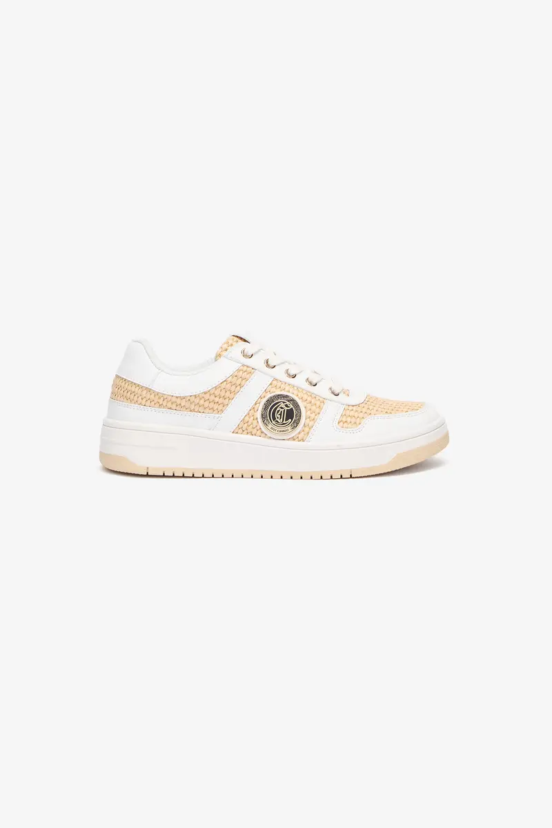 Roberto Cavalli Braided Rafia-Effect Sneakers | Thumbnail 2
