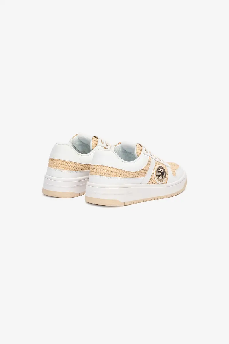 Roberto Cavalli Braided Rafia-Effect Sneakers | Thumbnail 3