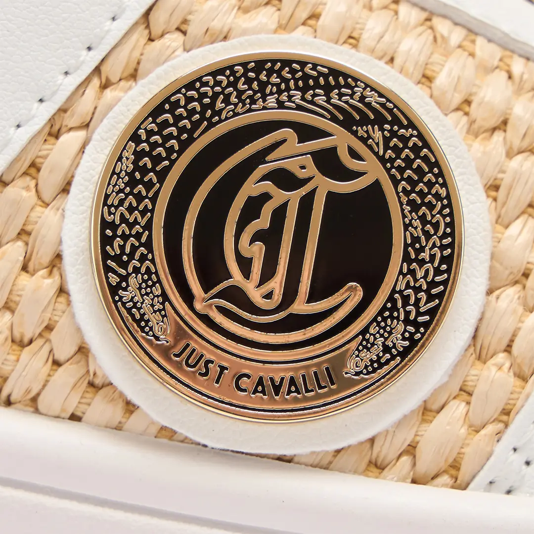 Roberto Cavalli Braided Rafia-Effect Sneakers | Thumbnail 4