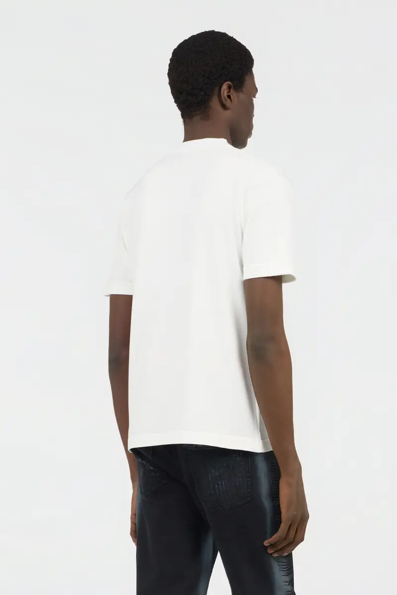 Roberto Cavalli White T-Shirt With Logo Plaque | Thumbnail 3 Roberto Cavalli White T-Shirt With Logo Plaque | Thumbnail 3