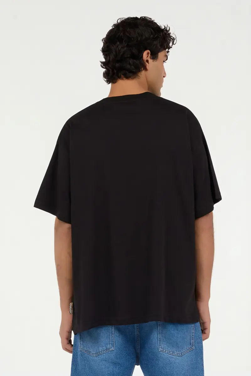 Roberto Cavalli Black T-Shirt with Graphic and Logo | Thumbnail 3