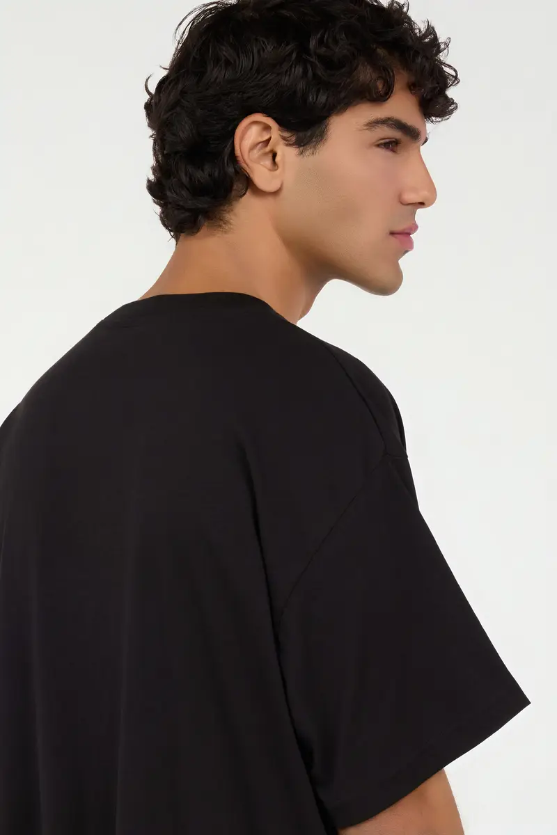Roberto Cavalli Black T-Shirt with Graphic and Logo | Thumbnail 6