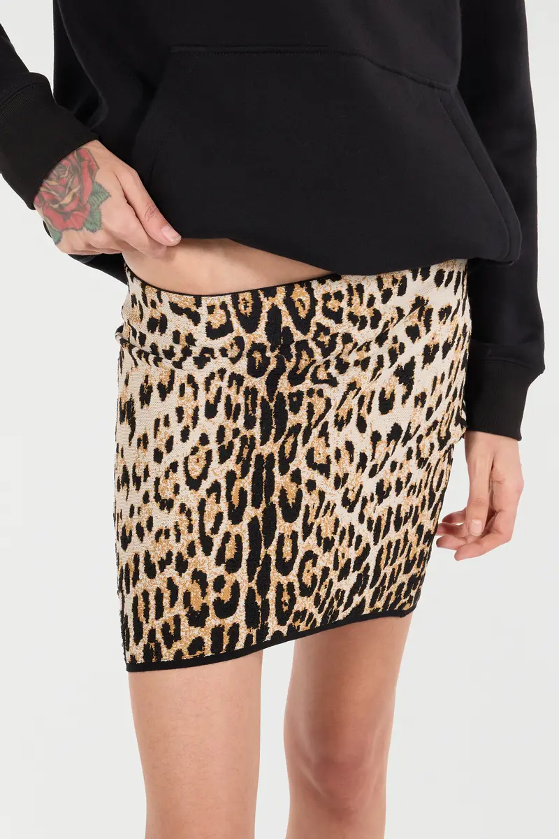 Roberto Cavalli Miniskirt With Jaguar Skin Print | Thumbnail 5 Roberto Cavalli Miniskirt With Jaguar Skin Print | Thumbnail 5