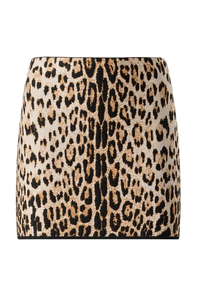 Roberto Cavalli Miniskirt With Jaguar Skin Print