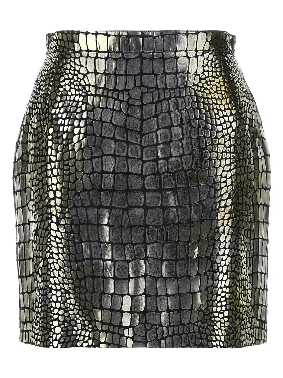 Leather skirt Croco print Leather skirt Croco print
