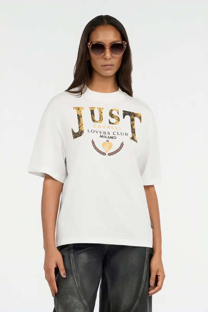 Roberto Cavalli Lovers Club Print T-Shirt | Thumbnail 2 Roberto Cavalli Lovers Club Print T-Shirt | Thumbnail 2