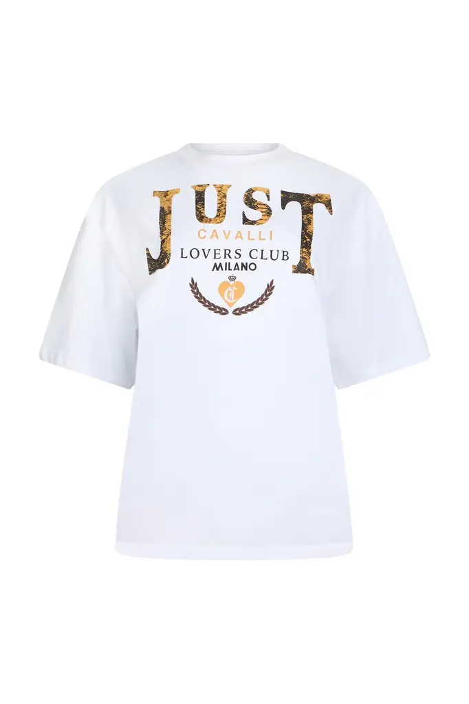 Roberto Cavalli Lovers Club Print T-Shirt