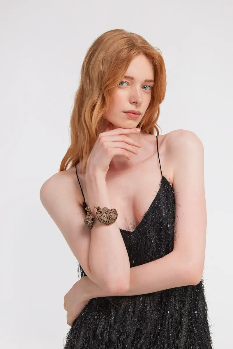 Roberto Cavalli Roar Gold Tiger Head Bracelet | Thumbnail 2