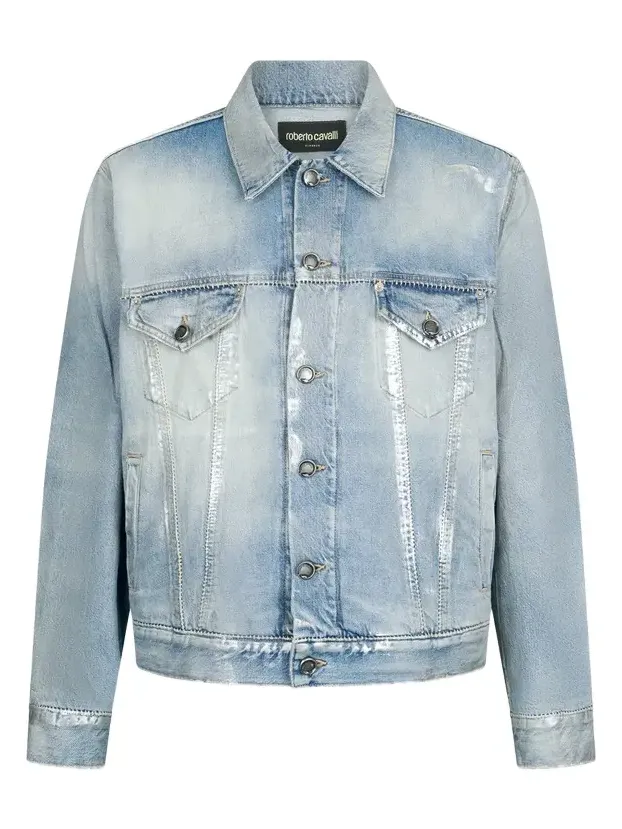 Light Blue Laminated Denim Jacket Light Blue Laminated Denim Jacket