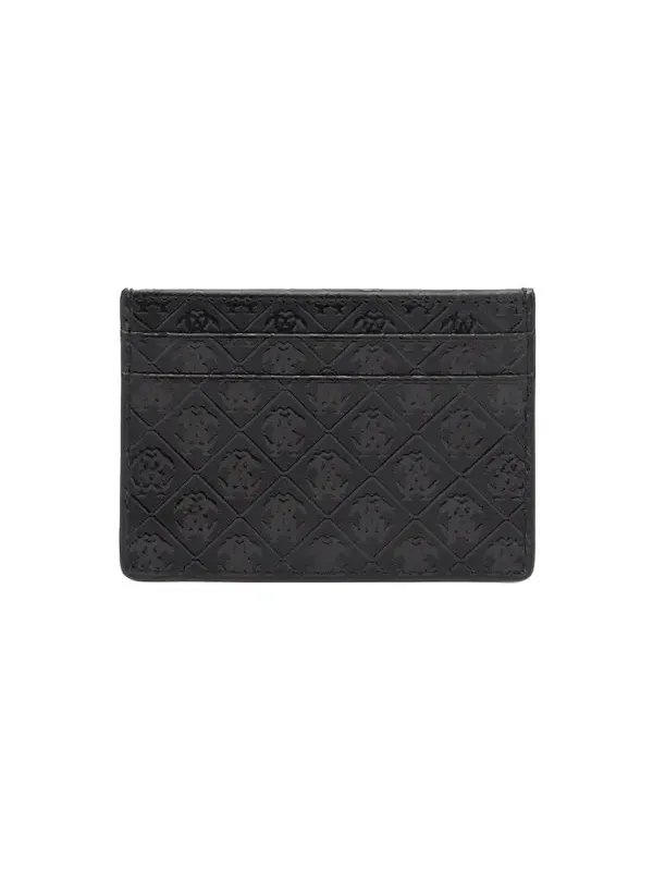 Roberto Cavalli Card Holder With All-Over Mirror Snake Monogram