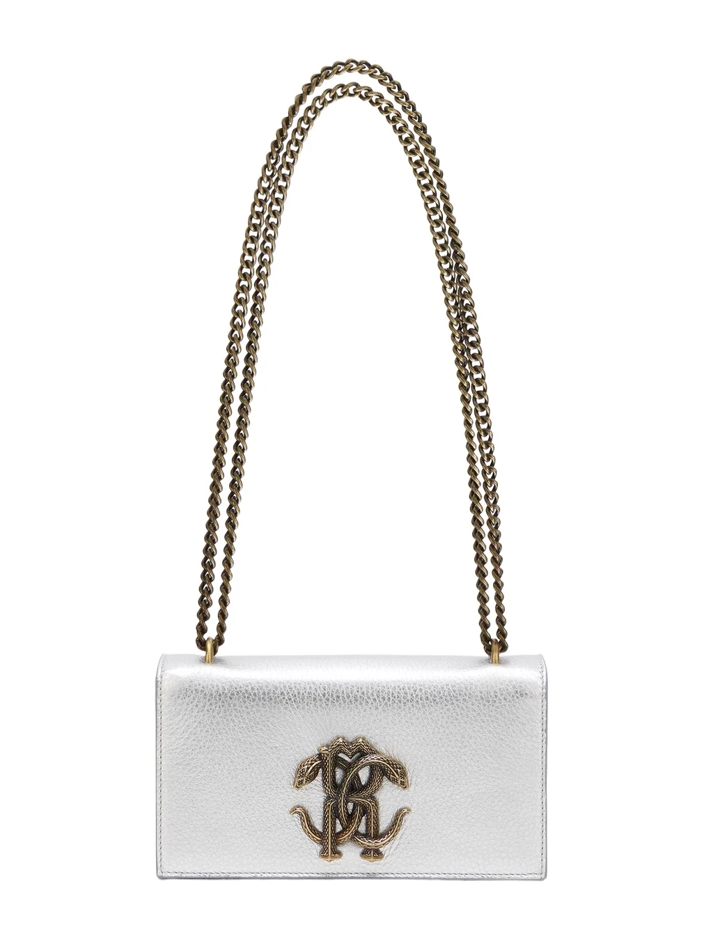 Roberto Cavalli Bag with Mirror Snake Monogram