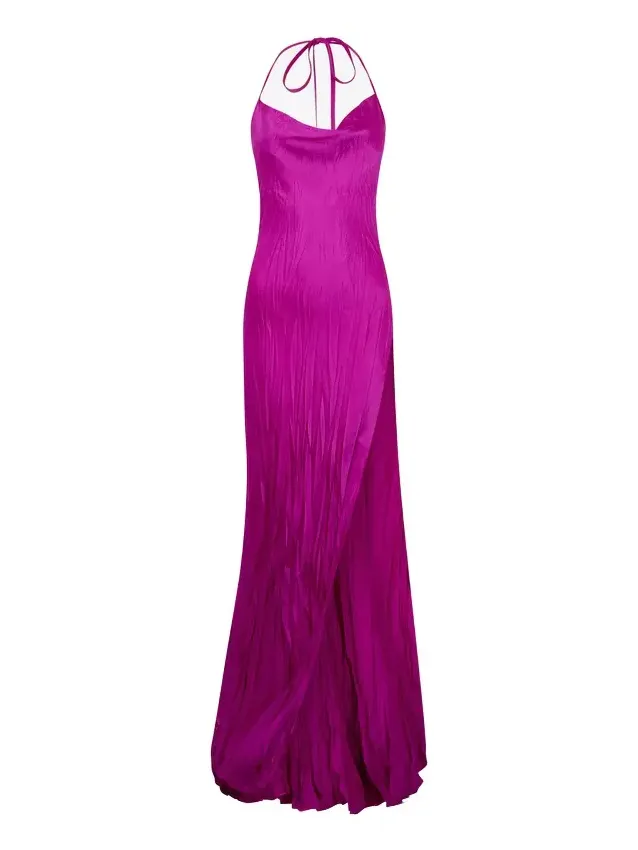 Crinkled Silk Long Dress Crinkled Silk Long Dress