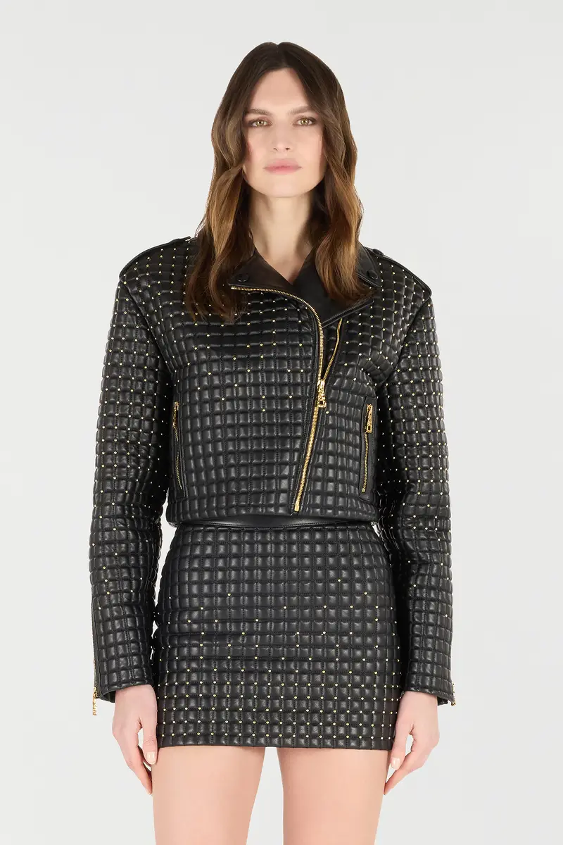 Roberto Cavalli Cropped Jacket With 3D-Effect Quilting | Thumbnail 2 Roberto Cavalli Cropped Jacket With 3D-Effect Quilting | Thumbnail 2