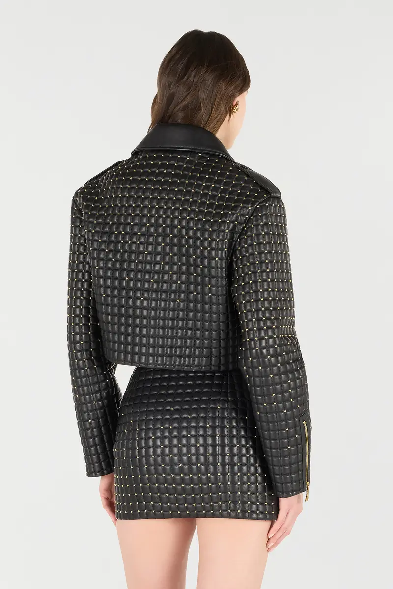Roberto Cavalli Cropped Jacket With 3D-Effect Quilting | Thumbnail 3 Roberto Cavalli Cropped Jacket With 3D-Effect Quilting | Thumbnail 3