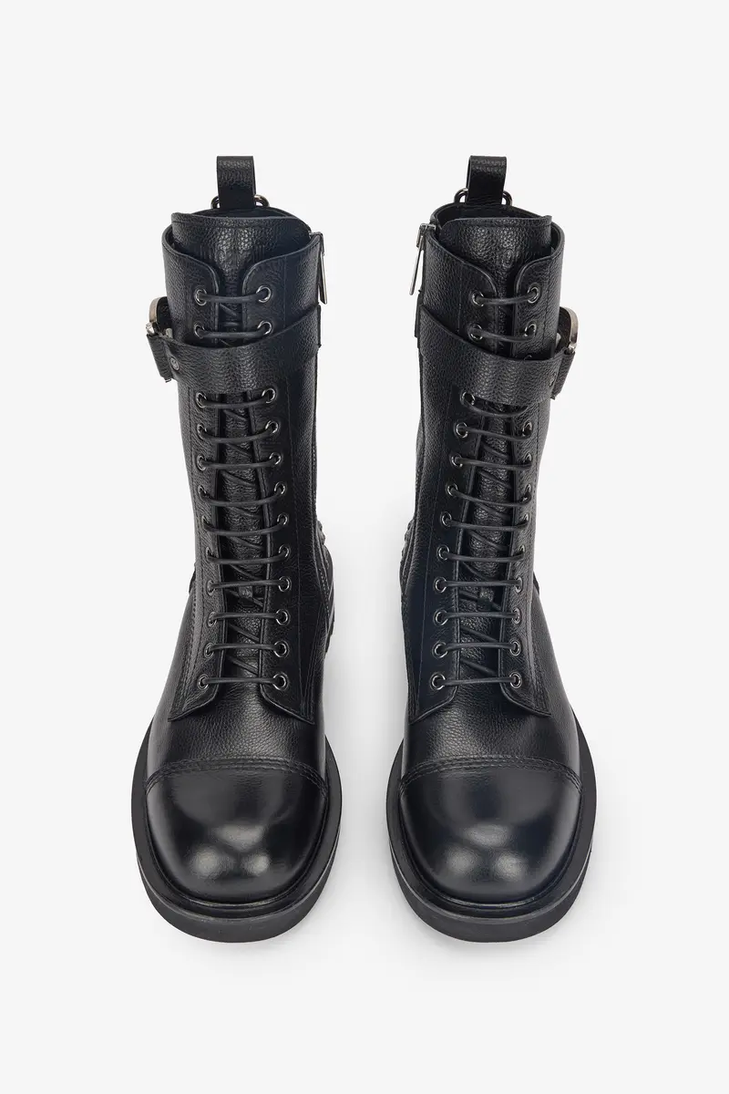 Roberto Cavalli Combat Boots With RC Monogram Detail | Thumbnail 6 Roberto Cavalli Combat Boots With RC Monogram Detail | Thumbnail 6