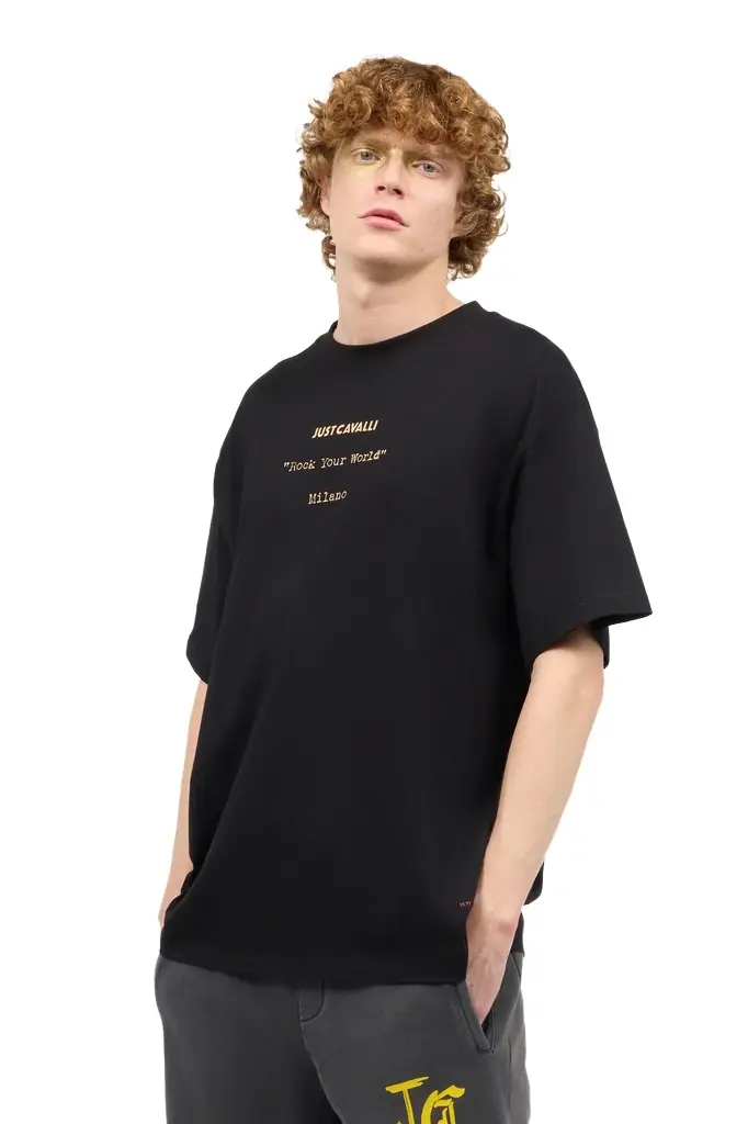 Roberto Cavalli T-Shirt With Custom Print | Image 1 Roberto Cavalli T-Shirt With Custom Print | Image 1