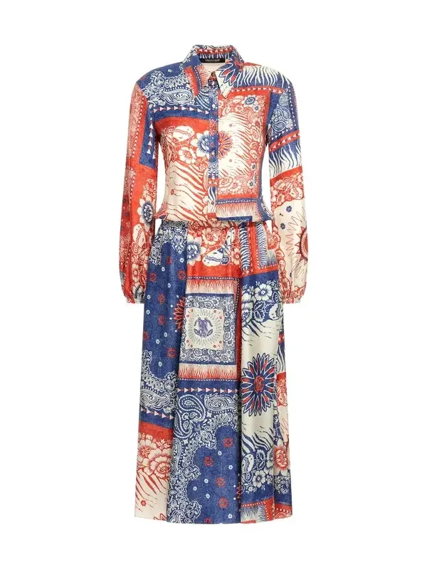 Bandana Print Maxi Dress
