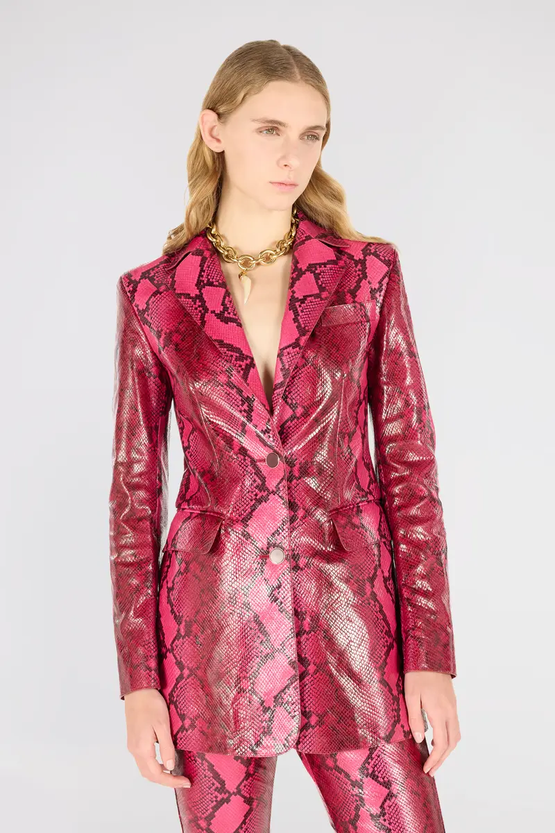 Roberto Cavalli Shiny Python-Print Jacket | Thumbnail 2 Roberto Cavalli Shiny Python-Print Jacket | Thumbnail 2