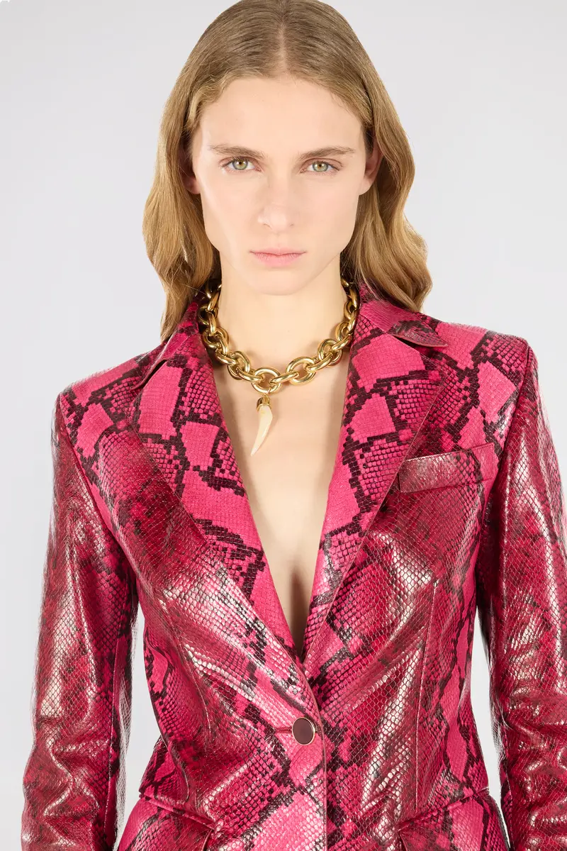 Roberto Cavalli Shiny Python-Print Jacket | Thumbnail 5 Roberto Cavalli Shiny Python-Print Jacket | Thumbnail 5