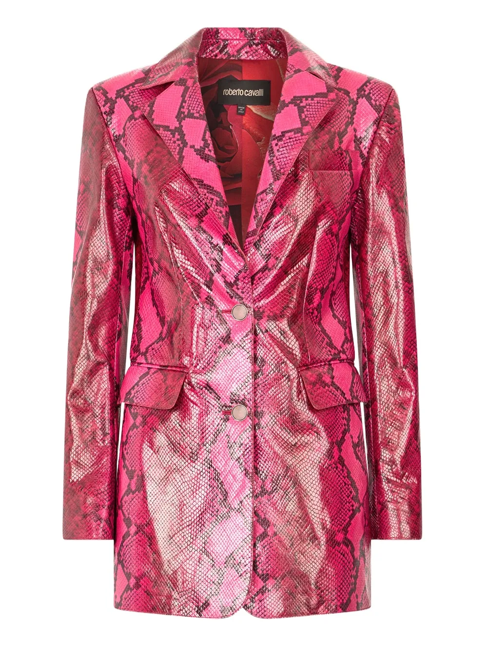 Roberto Cavalli Shiny Python-Print Jacket