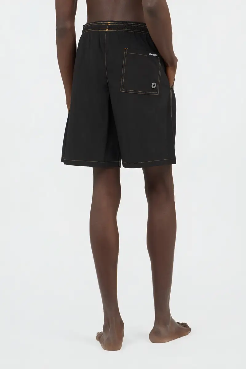Roberto Cavalli Black Swimsuit Boxer Shorts With Contrast Stitching | Thumbnail 3 Roberto Cavalli Black Swimsuit Boxer Shorts With Contrast Stitching | Thumbnail 3