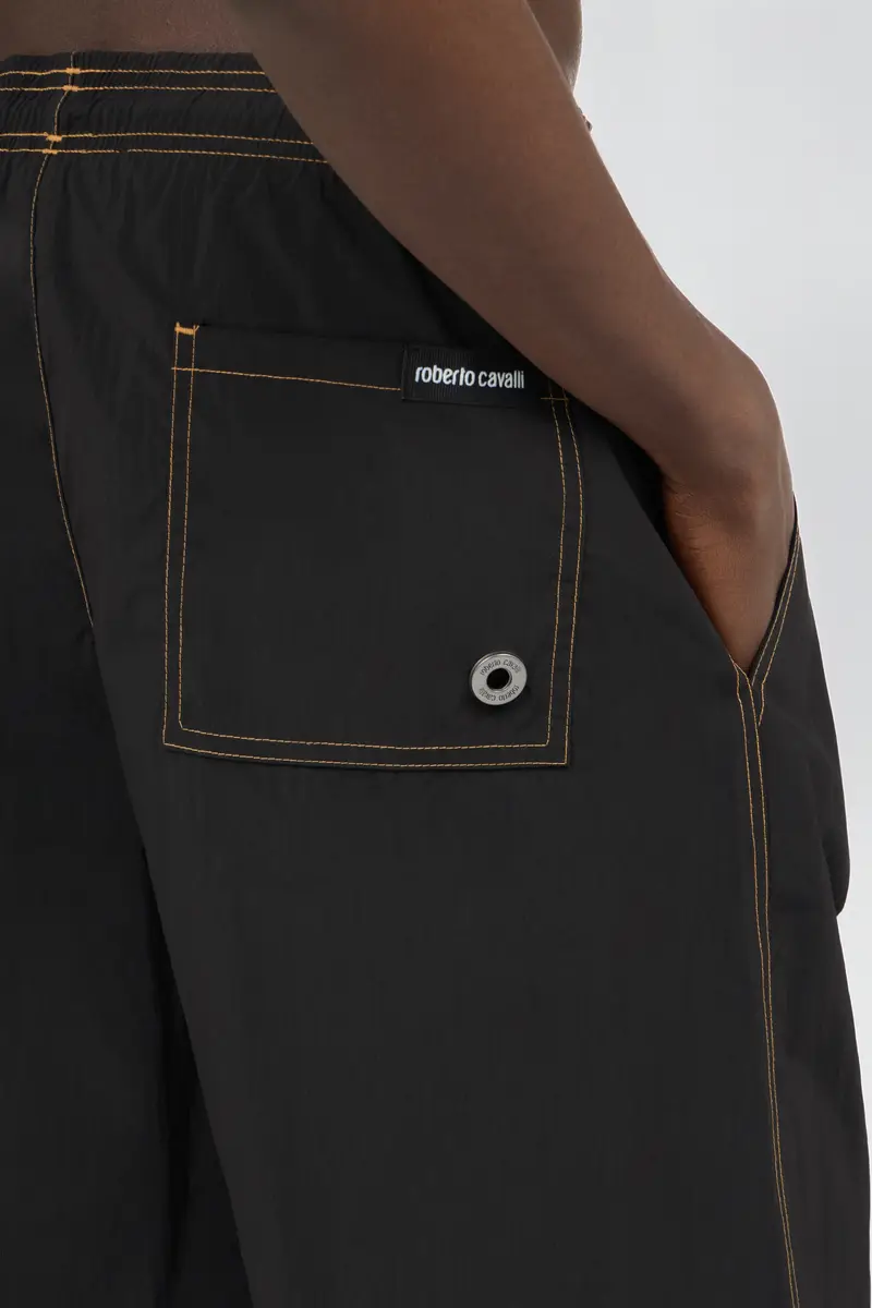 Roberto Cavalli Black Swimsuit Boxer Shorts With Contrast Stitching | Thumbnail 5 Roberto Cavalli Black Swimsuit Boxer Shorts With Contrast Stitching | Thumbnail 5