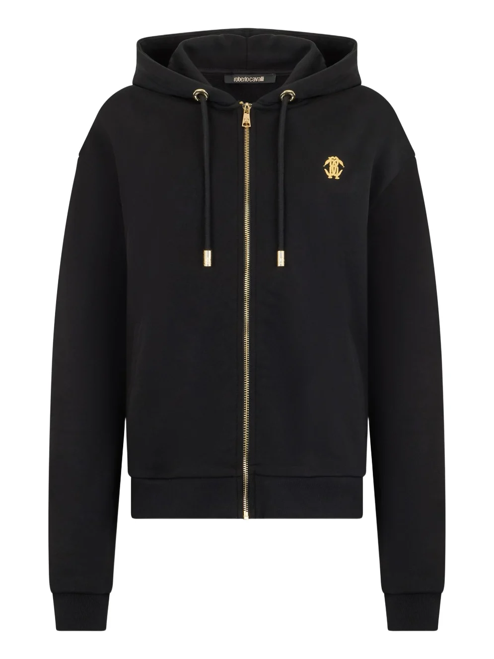 Roberto Cavalli Flaming Rose Print Sweatshirt Hoodie