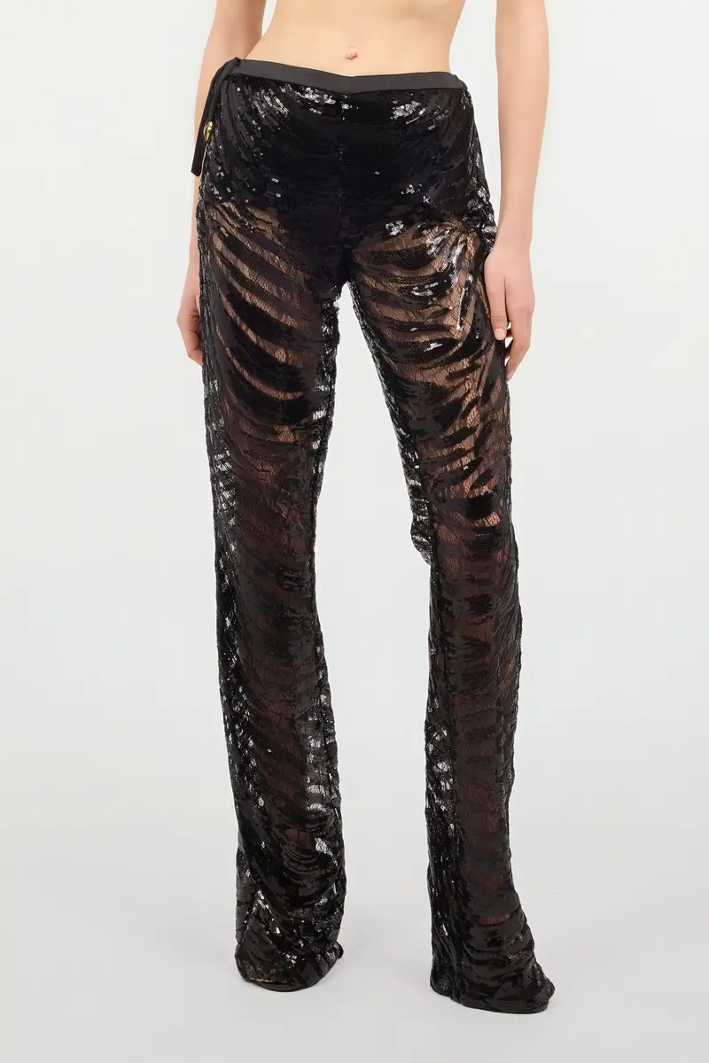 Roberto Cavalli Flared Pants With Zebra Pattern And Sequins | Thumbnail 2 Roberto Cavalli Flared Pants With Zebra Pattern And Sequins | Thumbnail 2