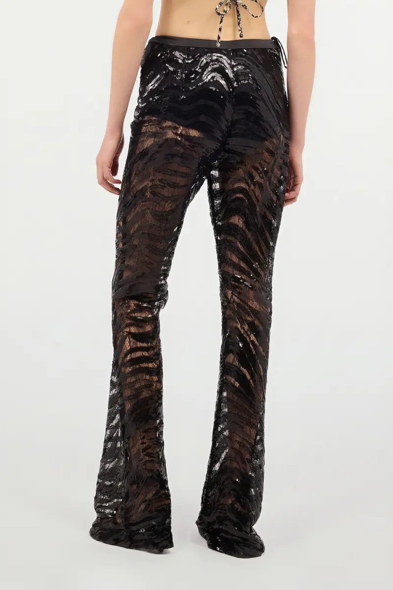 Roberto Cavalli Flared Pants With Zebra Pattern And Sequins | Thumbnail 3 Roberto Cavalli Flared Pants With Zebra Pattern And Sequins | Thumbnail 3